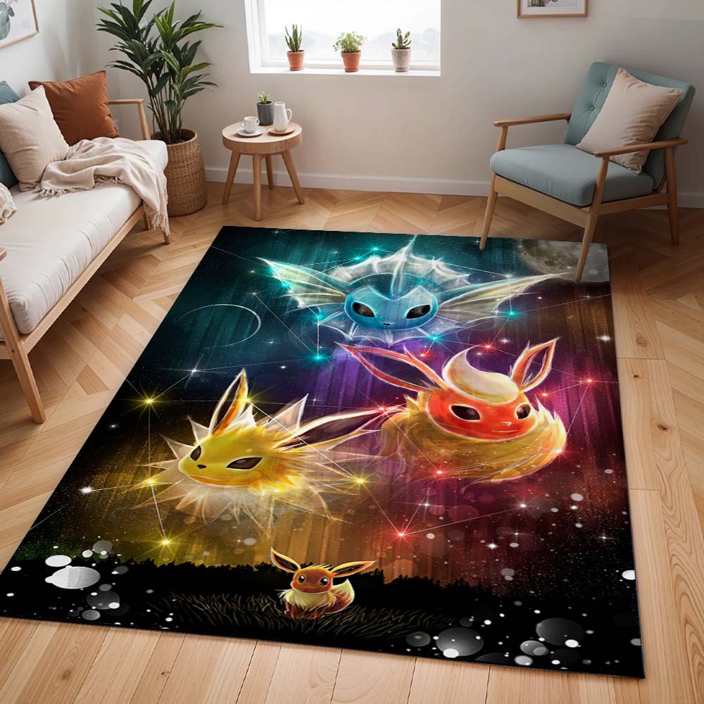 Alle Evoli-Entwicklungen Pokémon - All Eevee Evolutions Pokemon 1005 Teppich - TOK