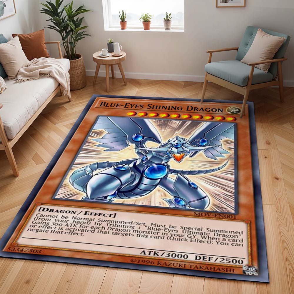 Blauäugiger strahlender Drache – Retro Pack Teppich - TOK