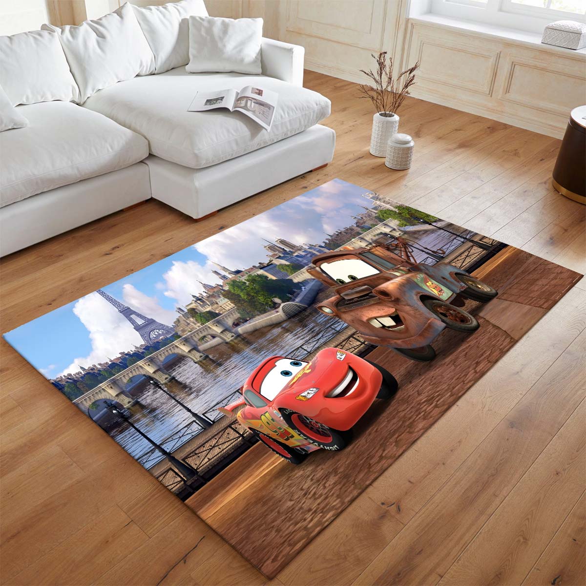 Cars – Lightning McQueen und Hook in Paris Teppich - TOK 2