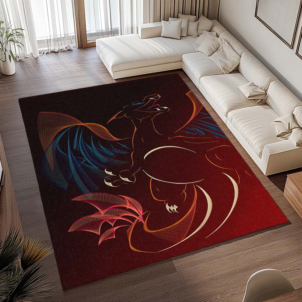 Glurak Pokémon Kunst - Charizard Pokemon Art Teppich - TOK 2