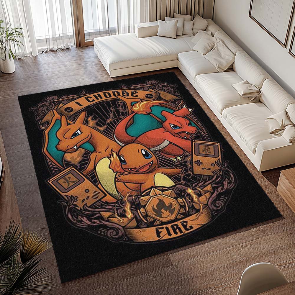 Glumanda Glutexo Glurak Feuer-Pokémon - Charmander Charmeleon Charizard Fire Pokemon Teppich - TOK 2
