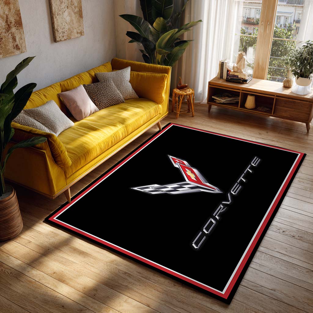 Corvette Sport Racing Car Teppich - Teppich mit Automotiv-Motiv-2