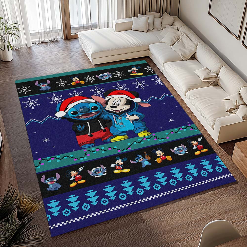 Disney Stitch und Micky glücklich zu Halloween Teppich - TOK 2