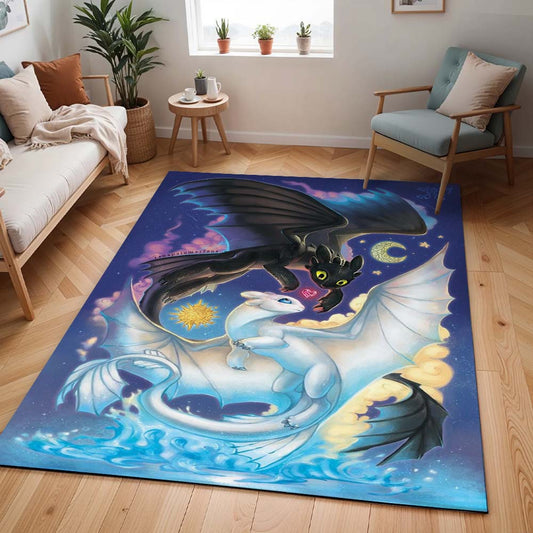 Drachen – Ohnezahn und Tagschatten 5 - Dragons Teppich - TOK