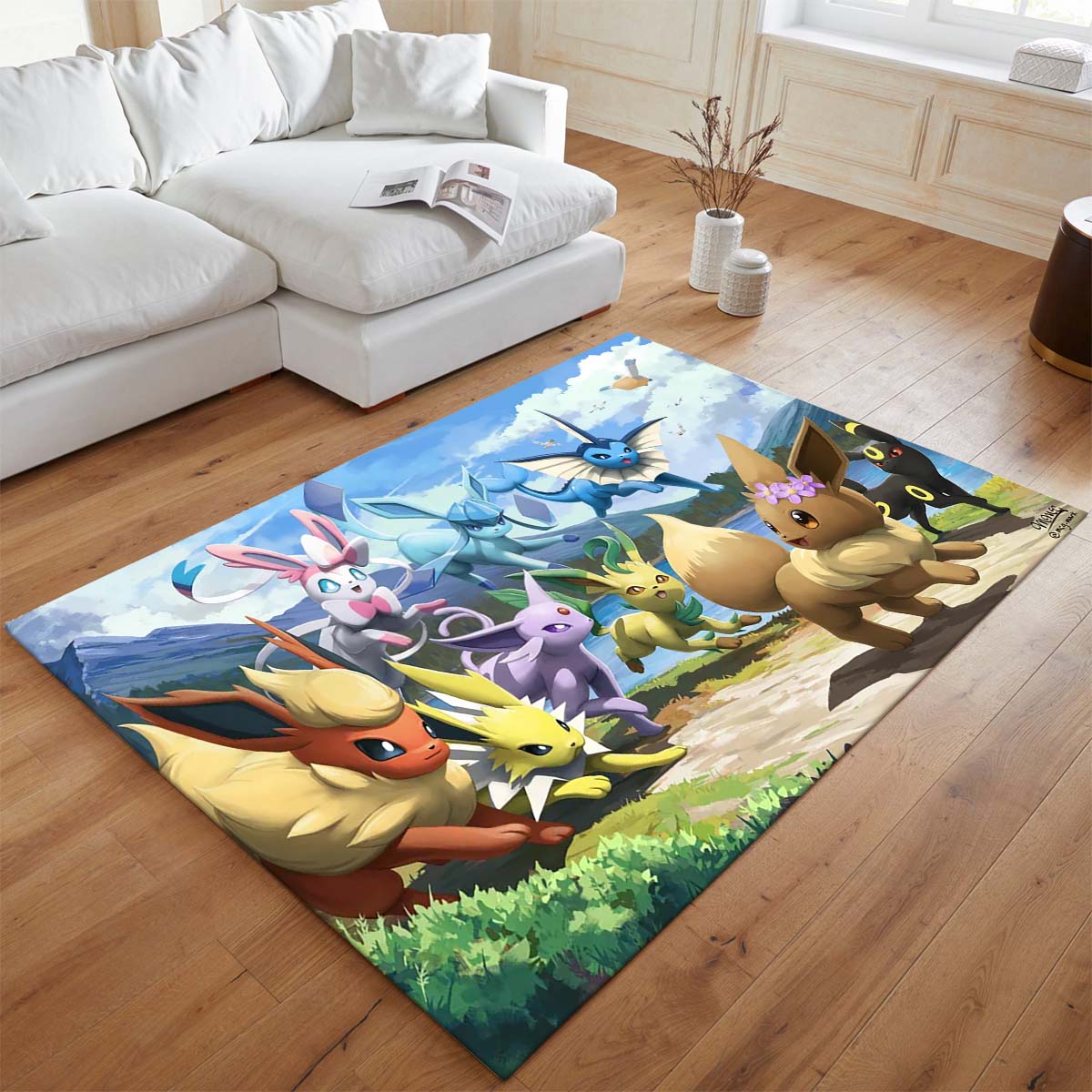 Evoli Entwicklung Pokémon - Eevee Evolution Pokemon 8 Teppich - TOK 2