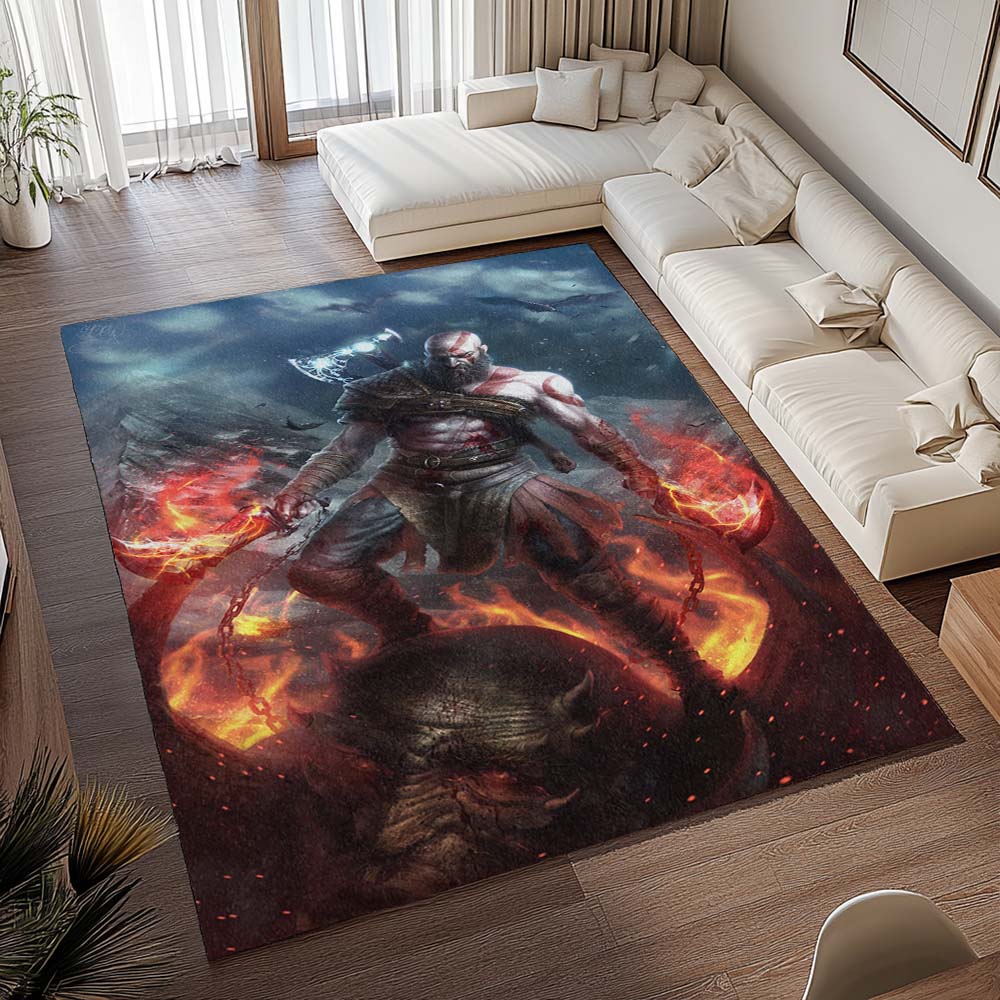 God of War Ragnarök Kratos Kampf 2 Teppich - TOK 2