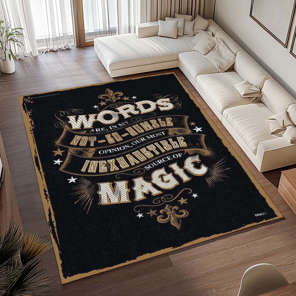 Harry Potter Dumbledore Zitat Worte sind unsere unerschöpflichste Quelle der Magie Teppich - TOK 2