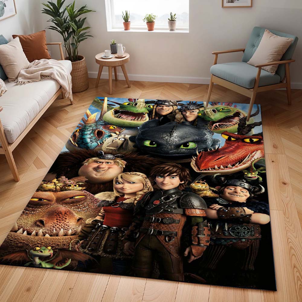 Drachenzähmen leicht gemacht – Alle Charaktere 2 - Dragons Teppich - TOK