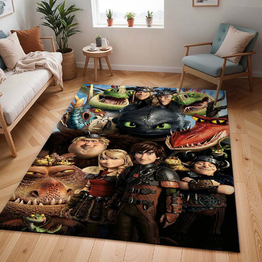 Drachenzähmen leicht gemacht – Alle Charaktere 2 - Dragons Teppich - TOK