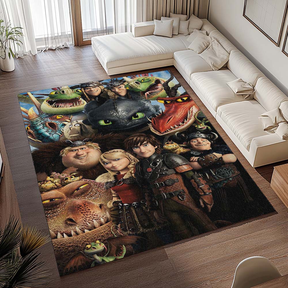 Drachenzähmen leicht gemacht – Alle Charaktere 2 - Dragons Teppich - TOK 2