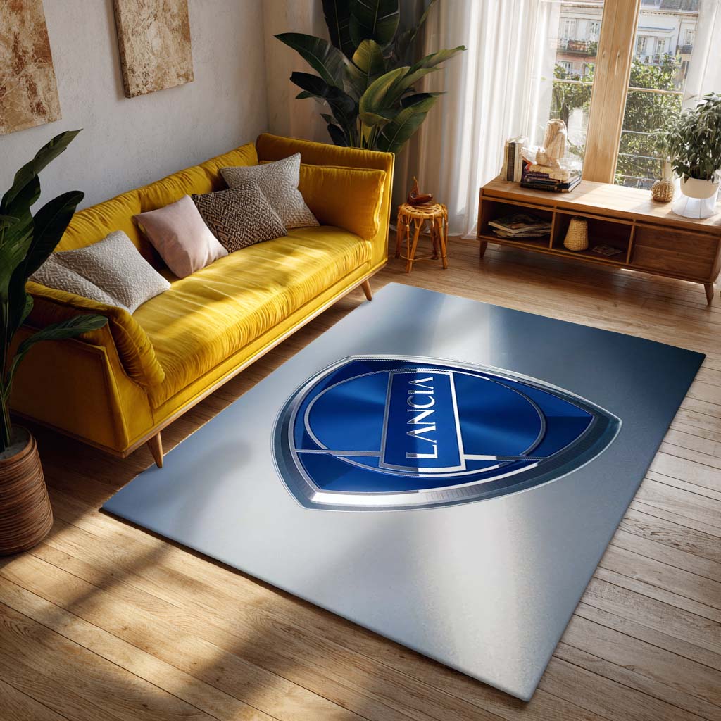 Lancia Car Blue Style 02 Teppich - Teppich mit Automotiv-Motiv-2