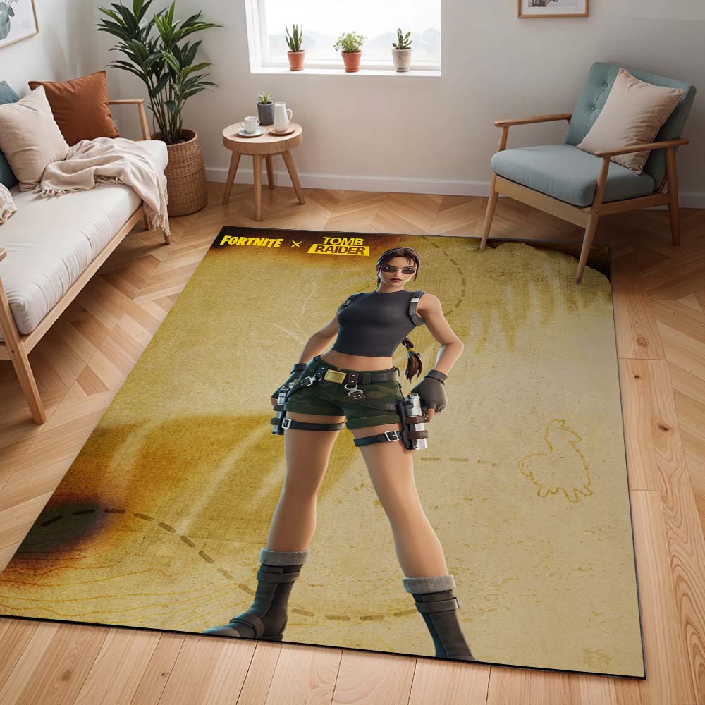 Lara Croft Tomb Raider Skin Fortnite Spiel Teppich - TOK