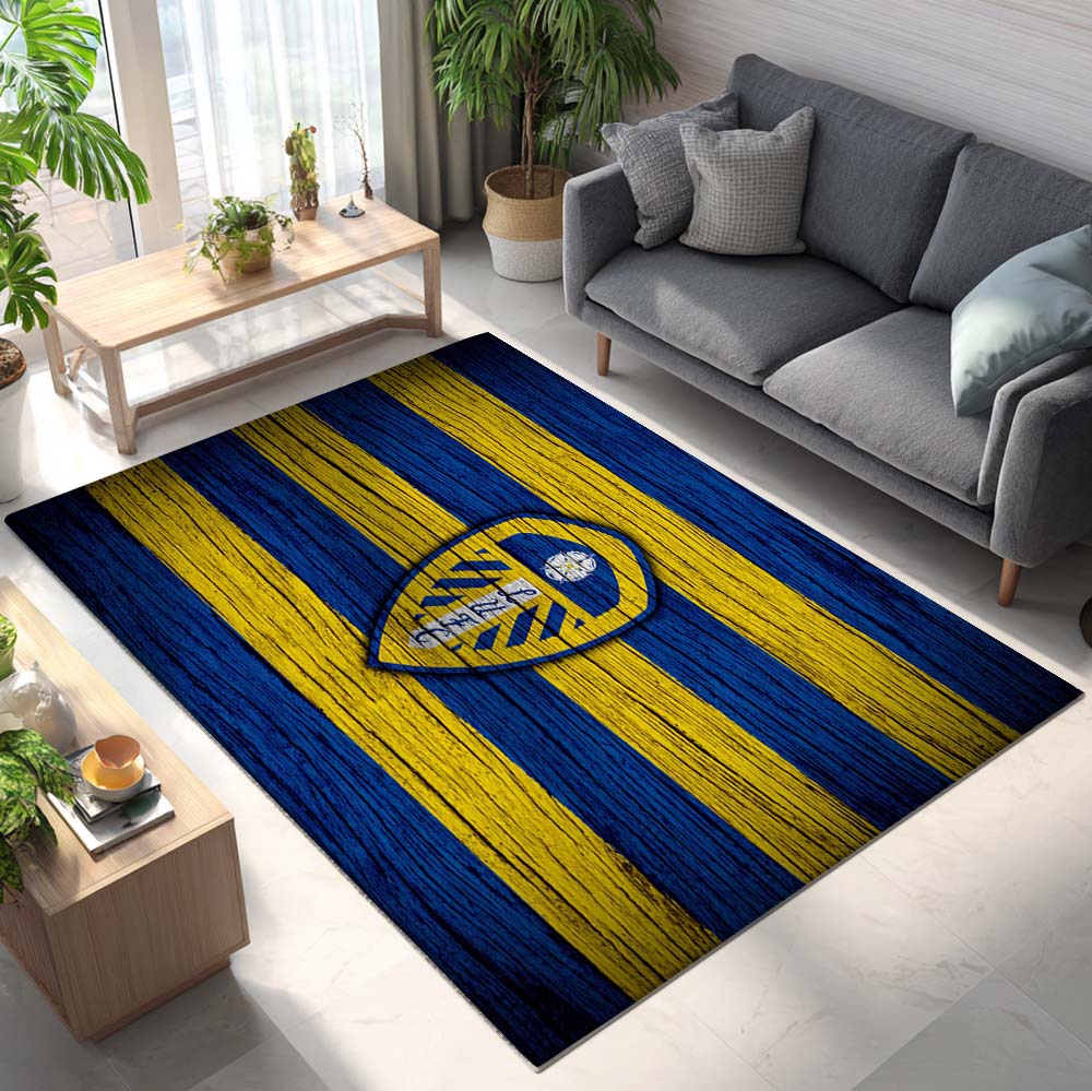 Leeds United FC EFL Championship Wooden Background Teppich 2