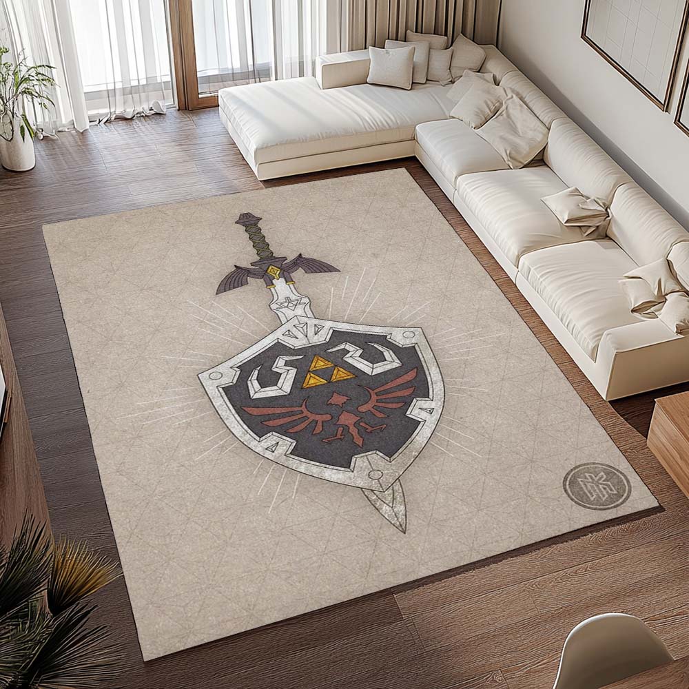 Master-Schwert und Hylia-Schild Die Legende von Zelda Teppich - TOK 2