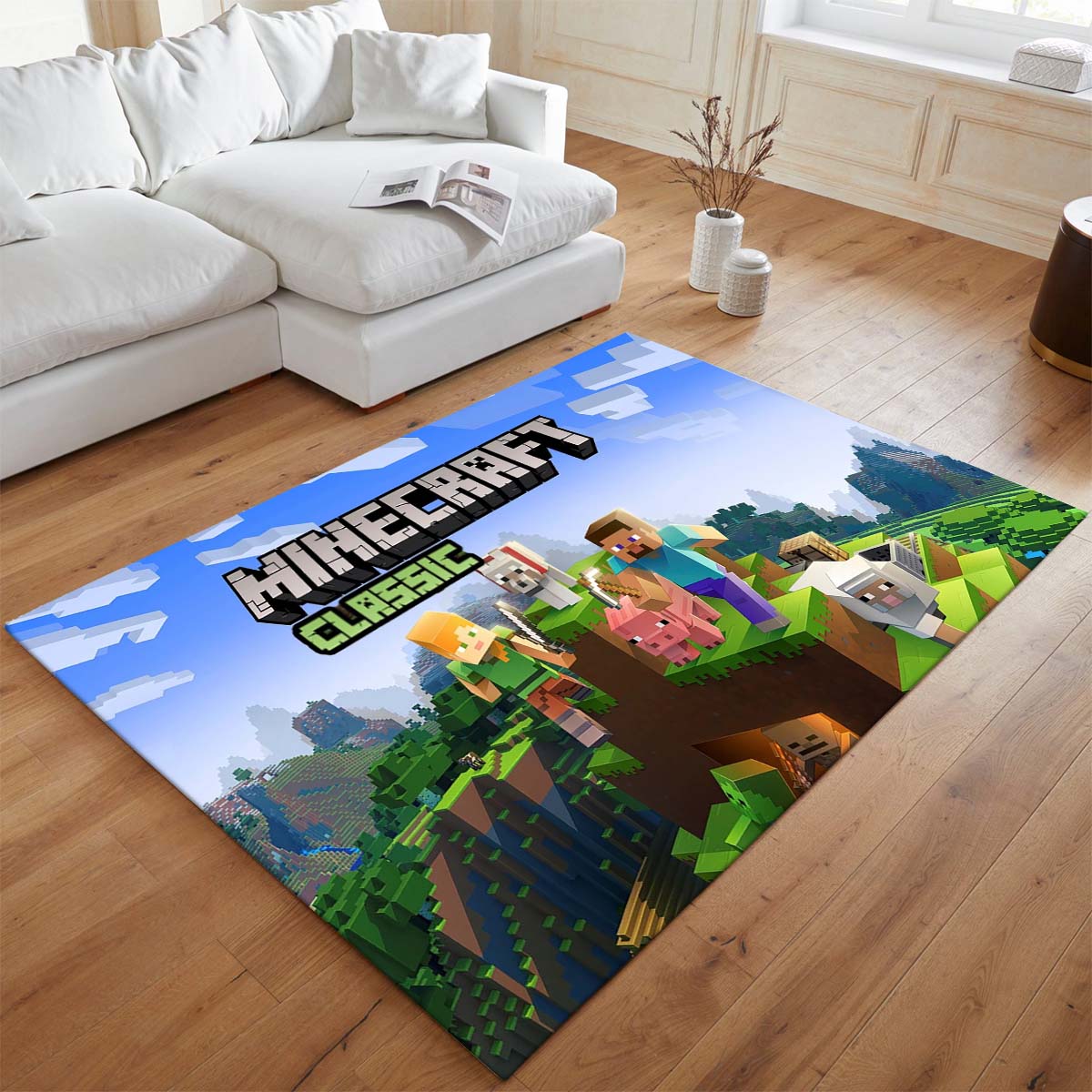 Minecraft Klassisch Alle Charaktere Steve Alex und Freunde Teppich - TOK 2