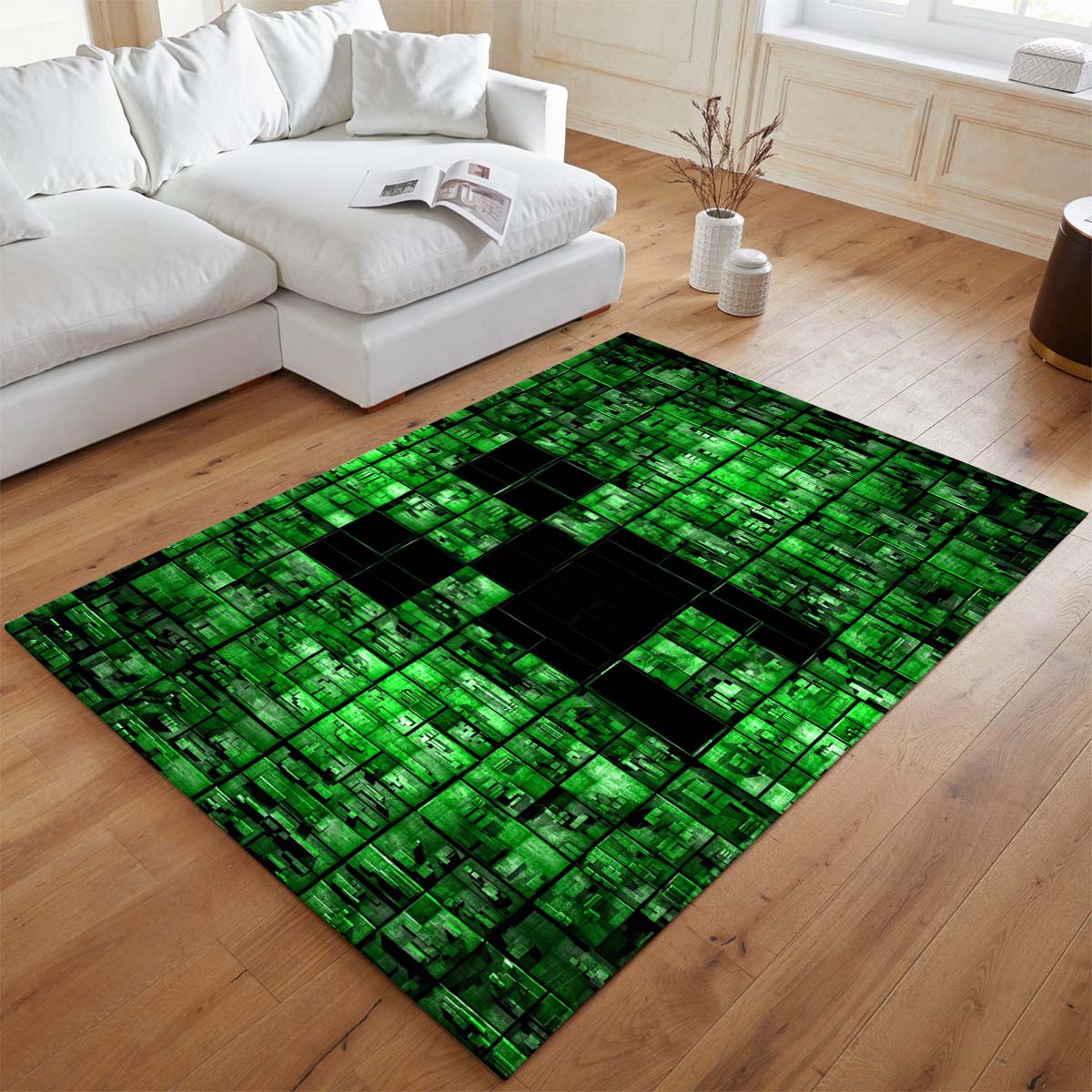 Minecraft Creeper Gesicht 2 Teppich - TOK 2