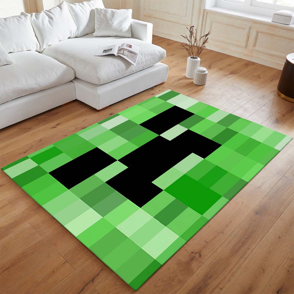Minecraft Creeper Videospiel Teppich Spielteppich Teppich - TOK 2