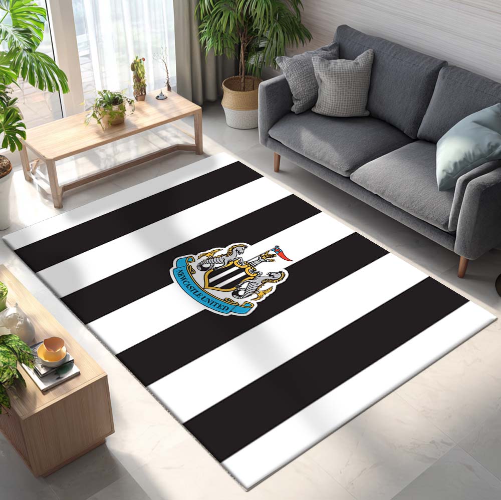 Newcastle United FC Premier League Black White Style Teppich 2