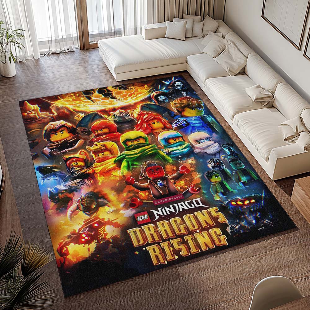 Ninjago Alle Charaktere Drachen Erwachen Teppich - TOK 2