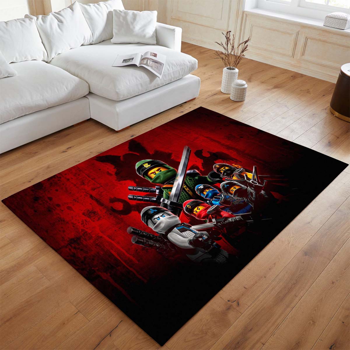 Ninjago Alle Charaktere Lloyd Kai Jay Nya Cole Zane Teppich - TOK 2