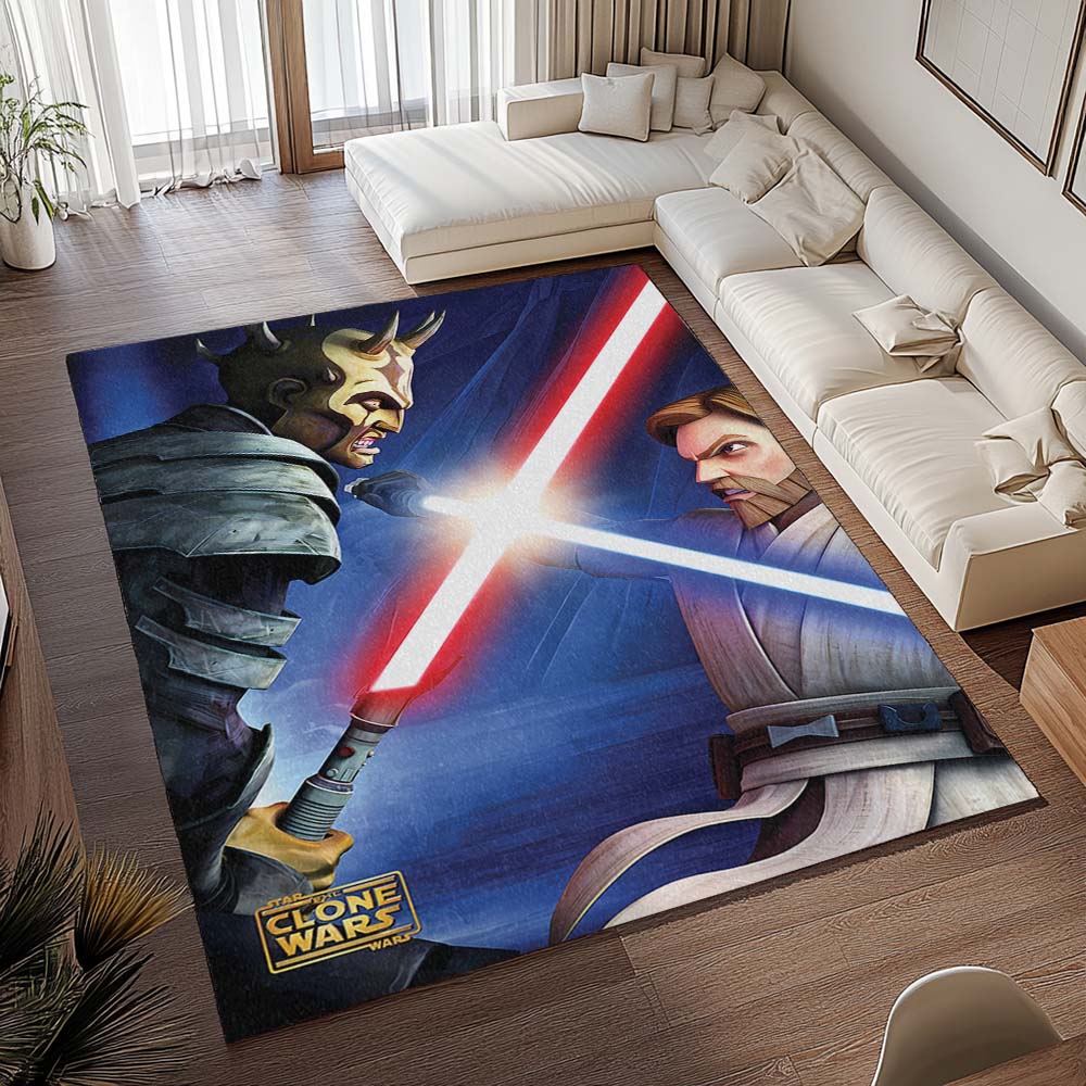 Obi-Wan gegen Savage Star Wars Charakter Teppich - TOK 2