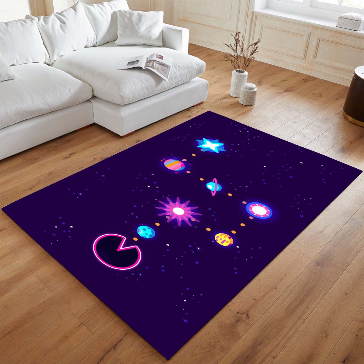 Pac-Man Spiel Galaxie-Stil Teppich - TOK 2