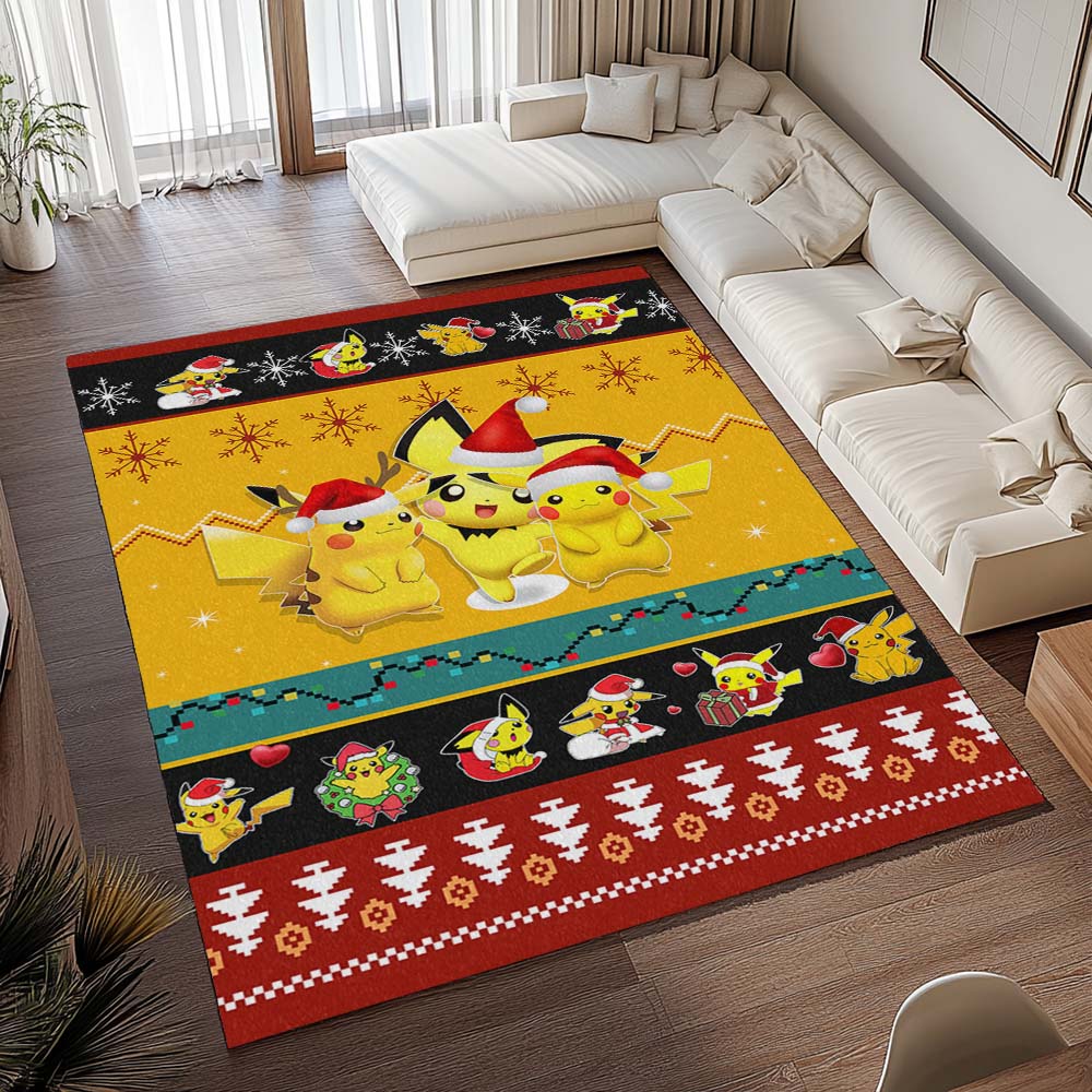 Pikachu Pokémon Frohe Weihnachten Teppich - TOK 2