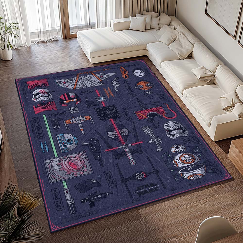 Star Wars Falke Raumschiff Roboter und Helm Teppich - TOK 2