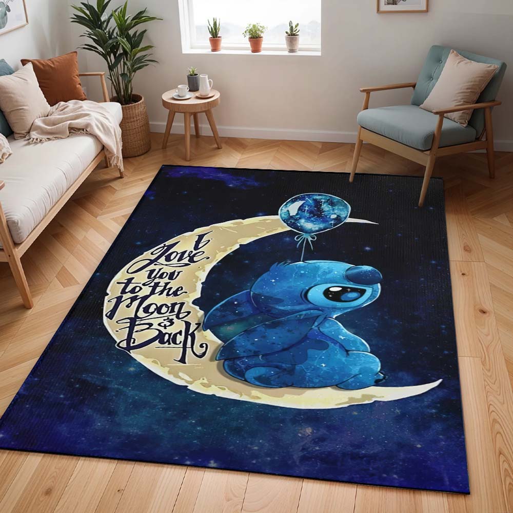 Stitch Ich liebe dich bis zum Mond und zurück Teppich - TOK