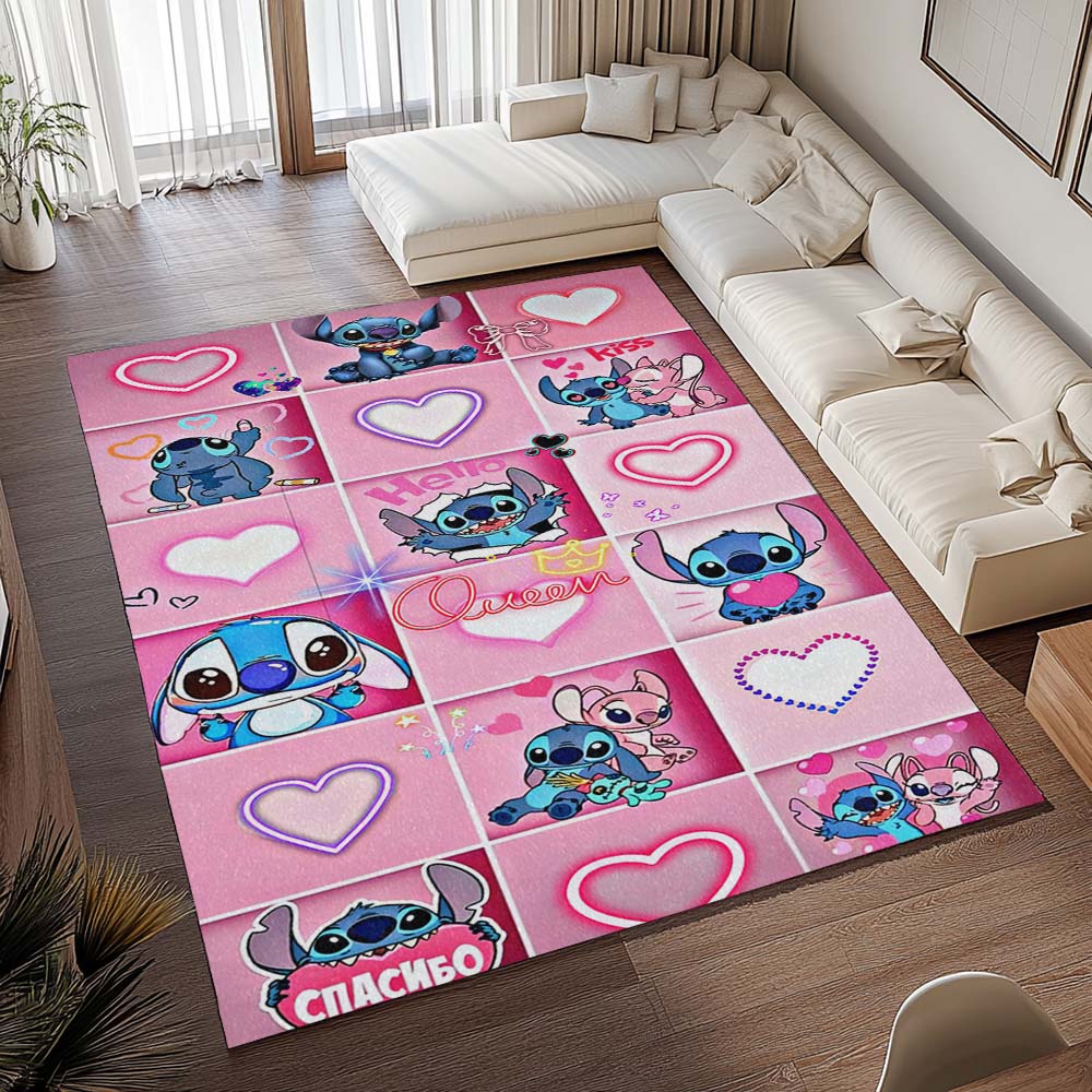 Stitch Rosa Glücklich Teppich - TOK 2