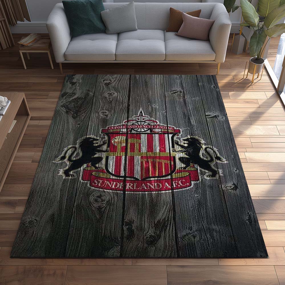 Sunderland A.F.C FC EFL Championship wooden background Teppich 2