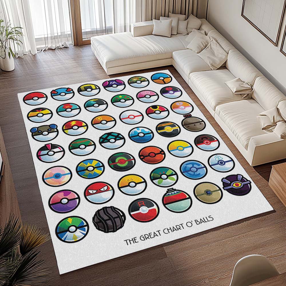 Das große Pokémon-Kugel-Diagramm Teppich - TOK 2