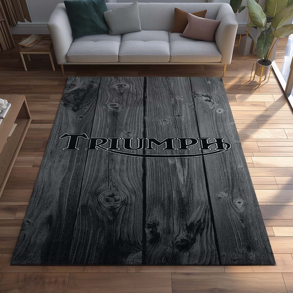 Triumph Wooden Style Teppich - Teppich mit Automotiv-Motiv-2
