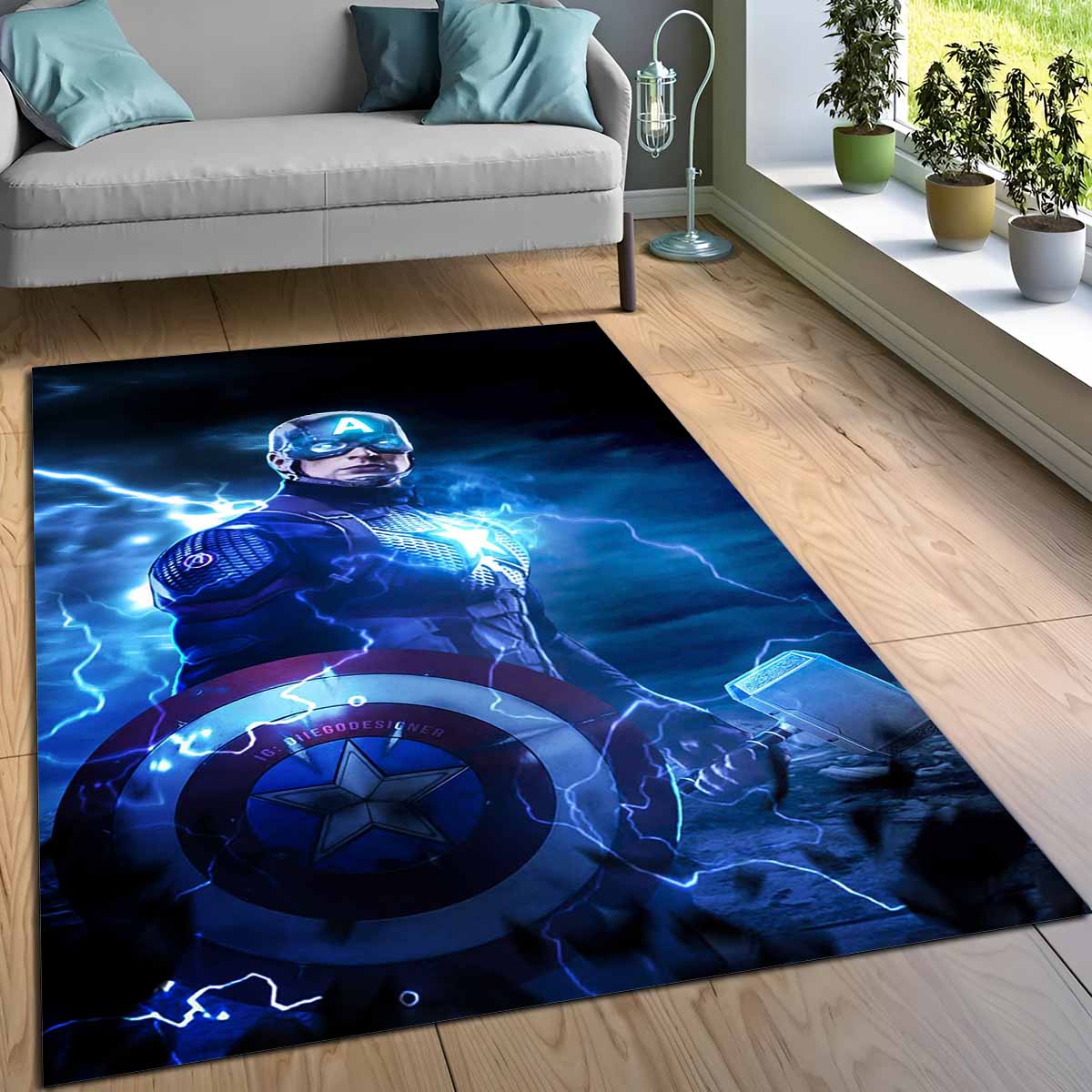 Captain America Hammer Teppich 3