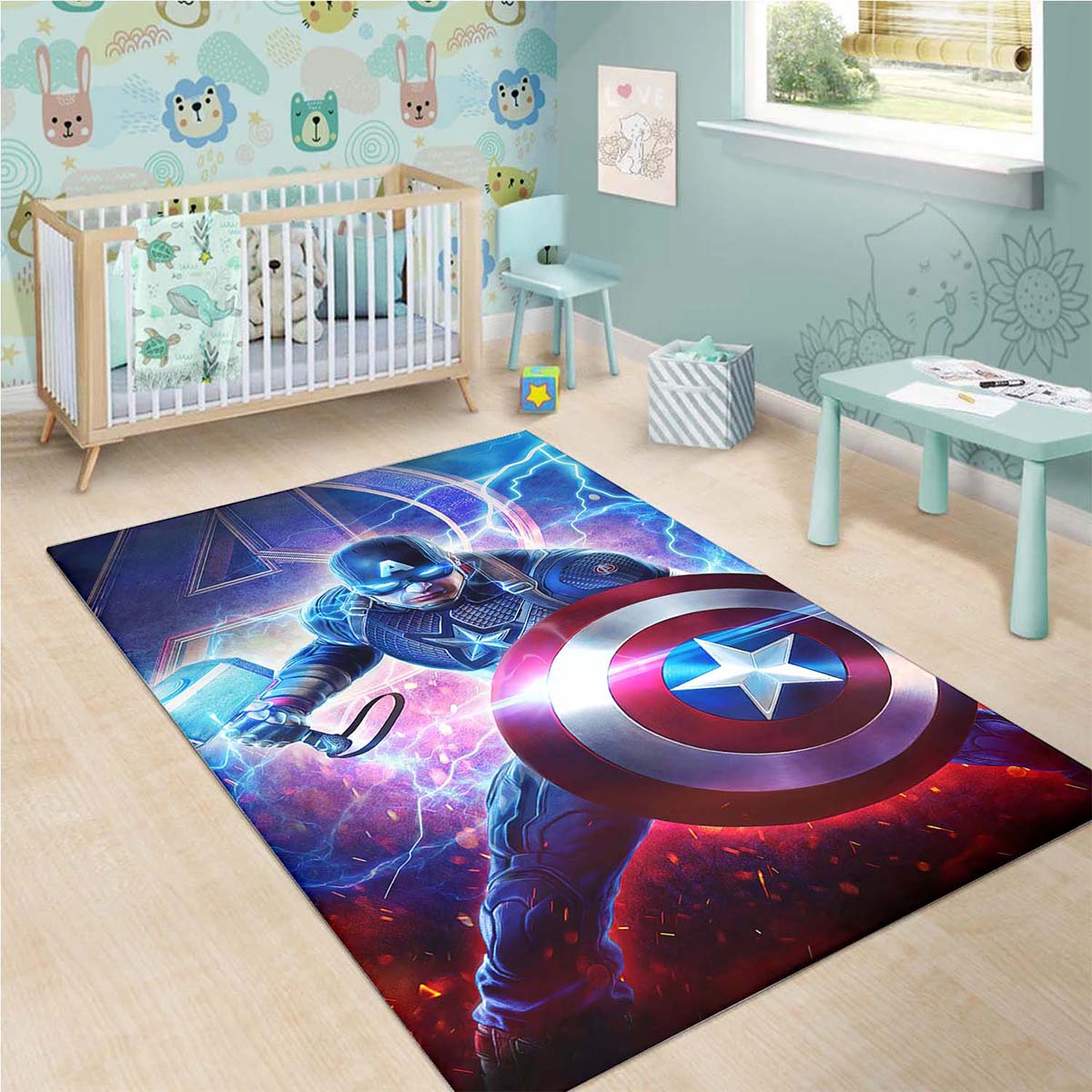 Captain America Superhero Movie Teppich 3