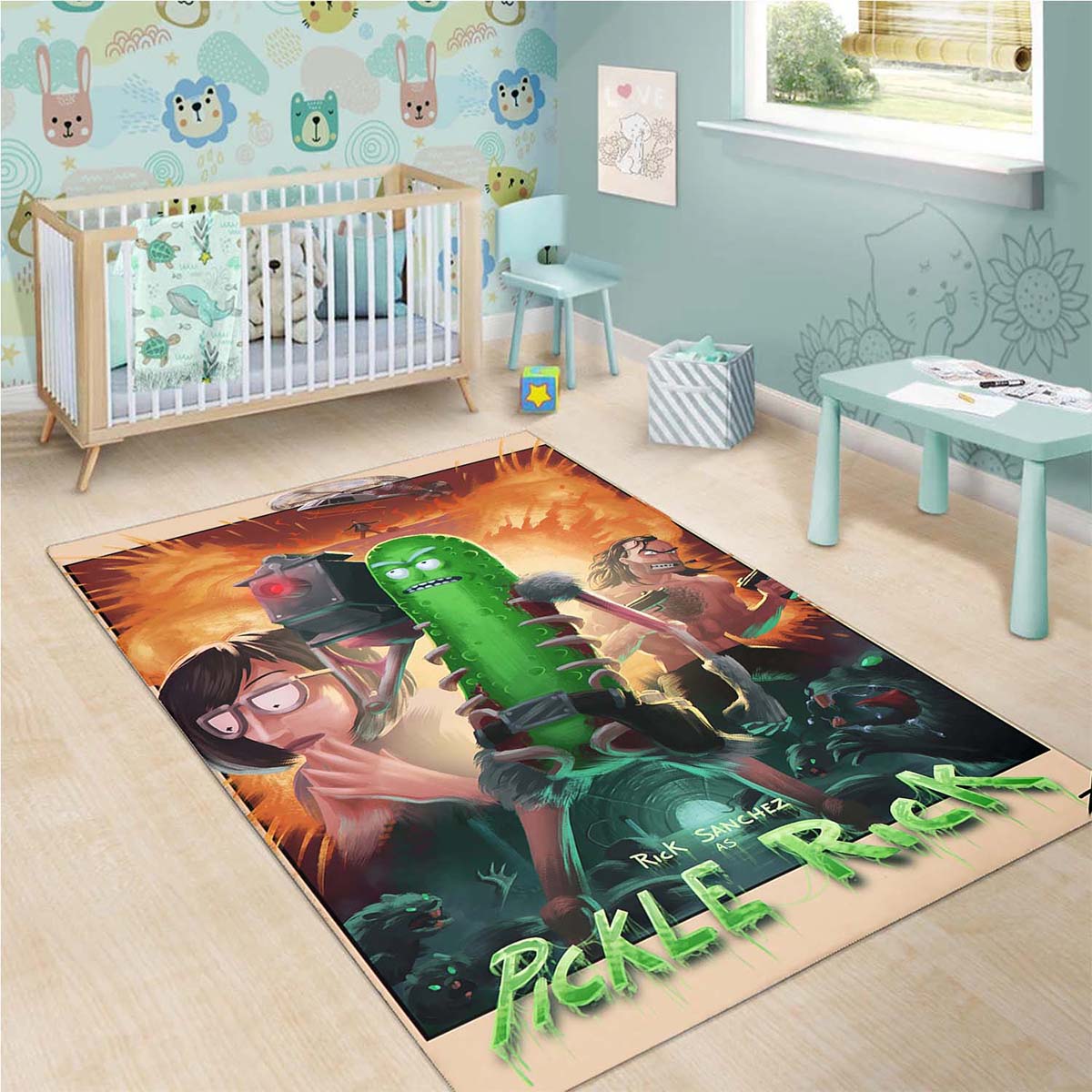 Cartoon Lover Rick & Morty Pickle Rick Teppich 3