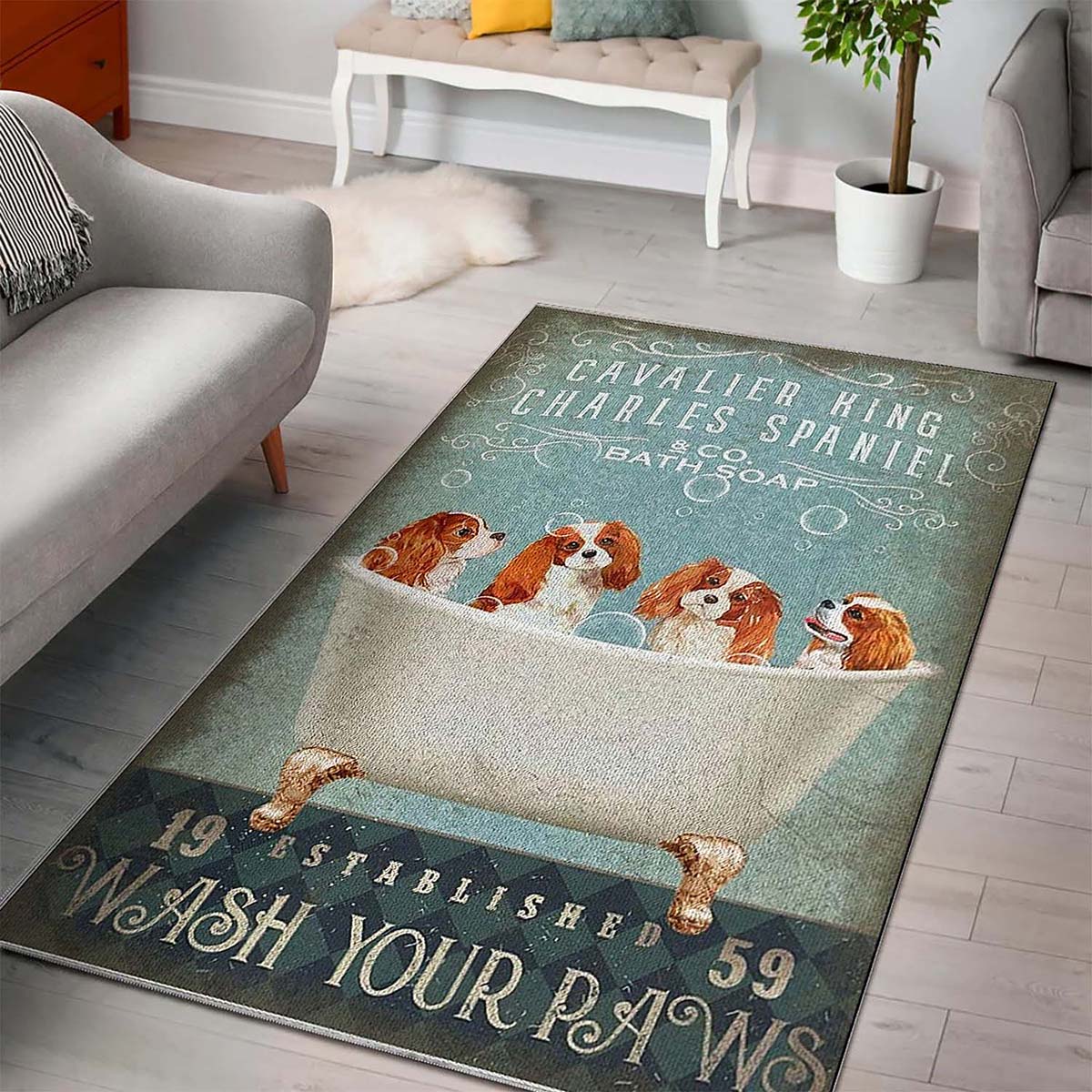 Cavalier King Charles Spaniel Teppich 3