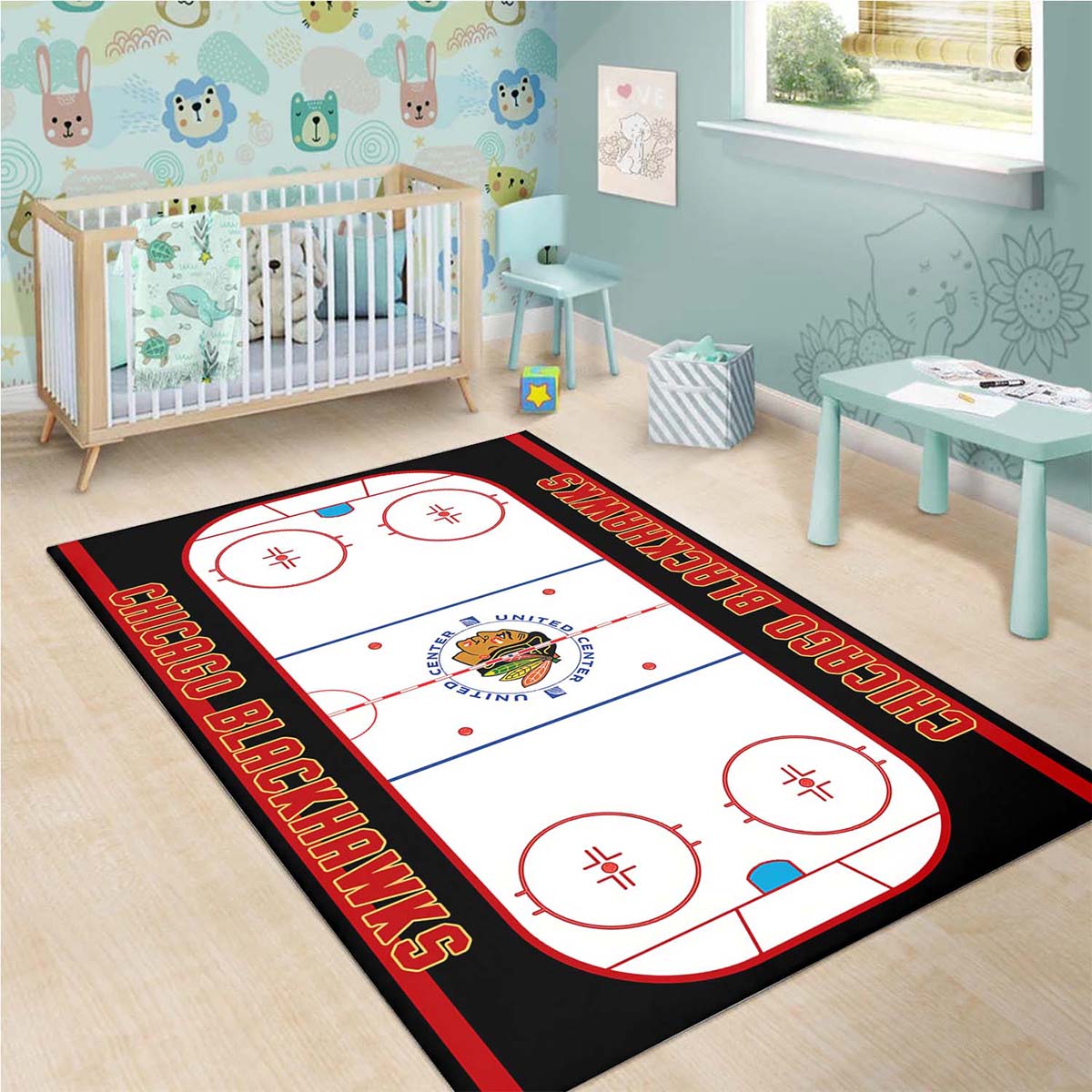 Chicago Blackhawks Hockey Team Teppich 3