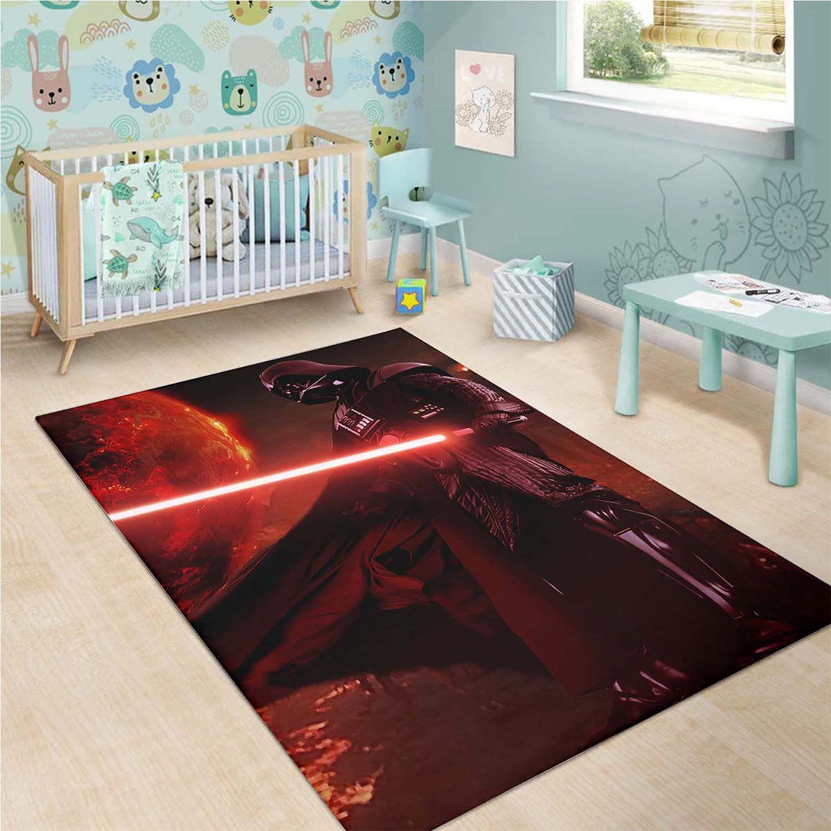 Darth Vader & Light Saber Star Wars Teppich 3
