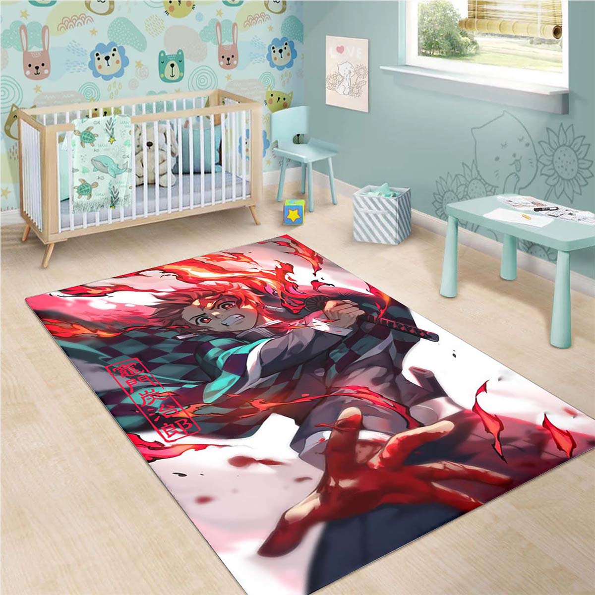 Demon Slayer Tanjiro Kamado Fire 1 Teppich 3