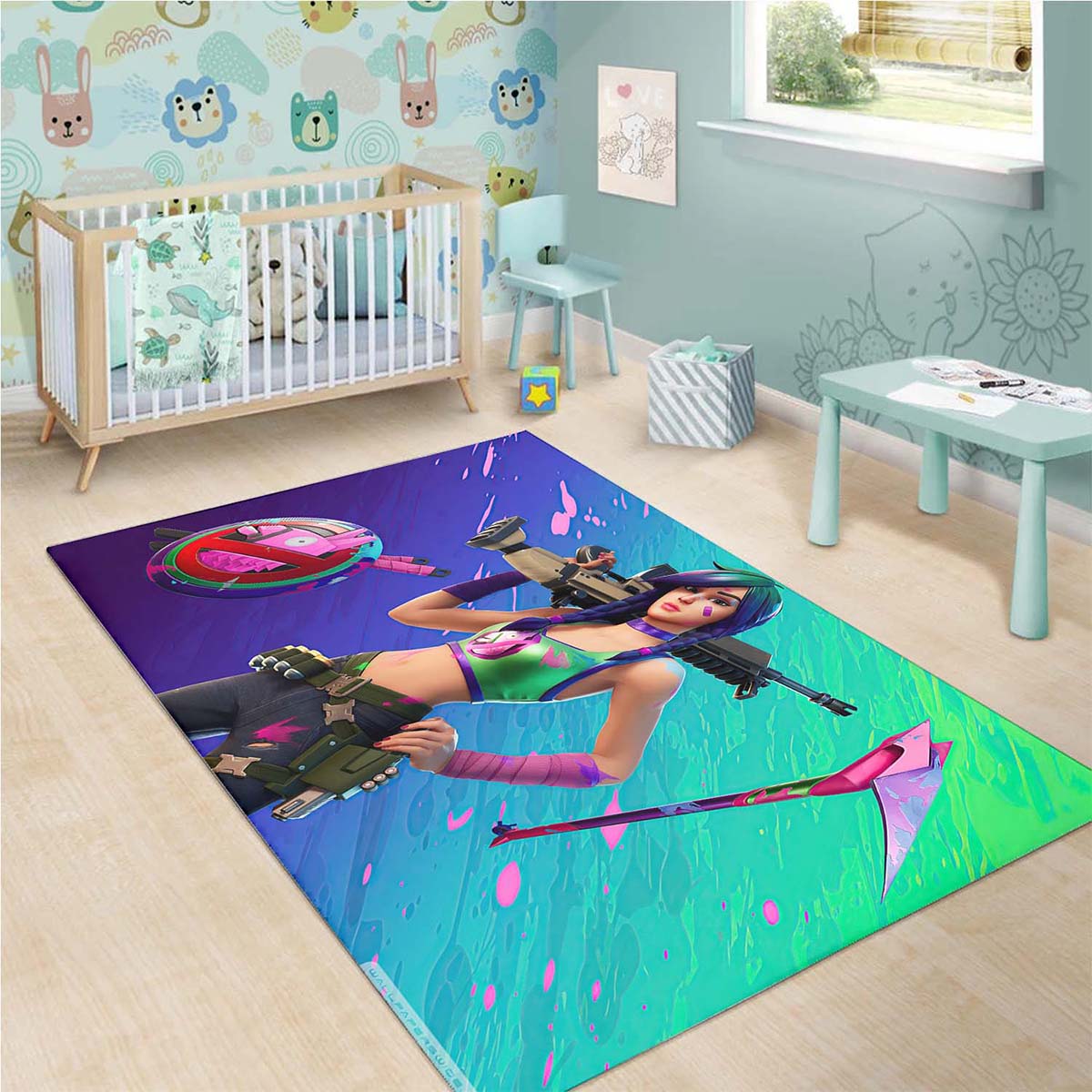 Fortnite Game Splatterella Skin Outfit Teppich 3