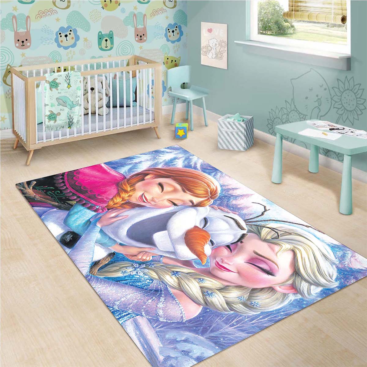 Gefrorene Elsa Anna Olaf Teppich 3