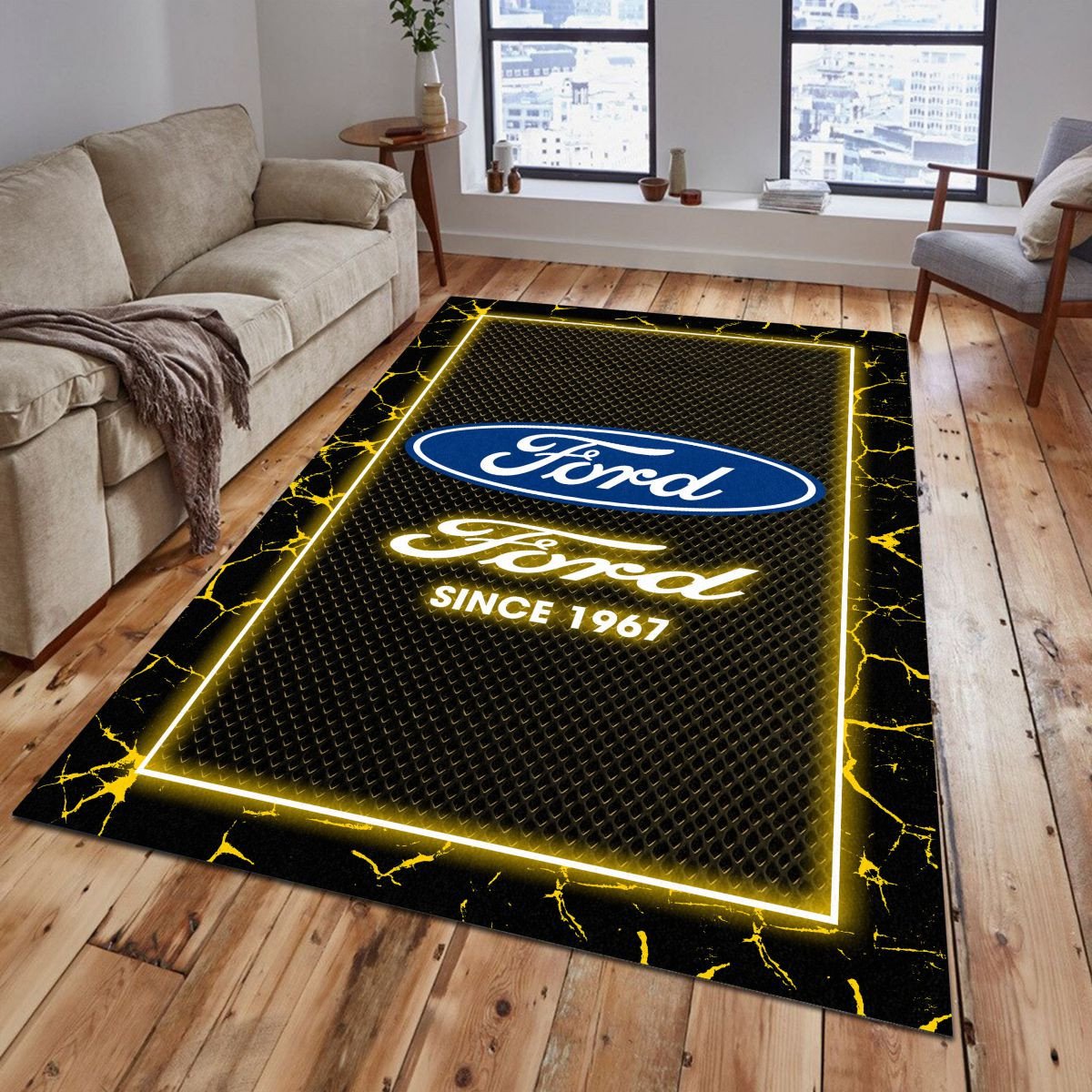Ford 08 Teppich - Teppich mit Automotiv-Motiv