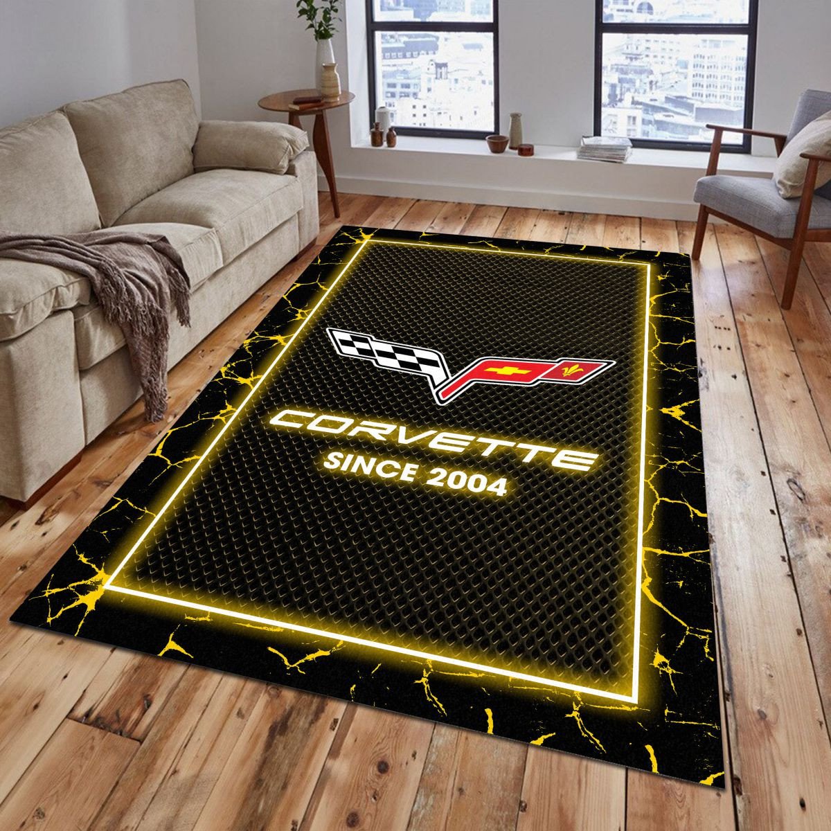 Corvette C6 08 Teppich - Teppich mit Automotiv-Motiv