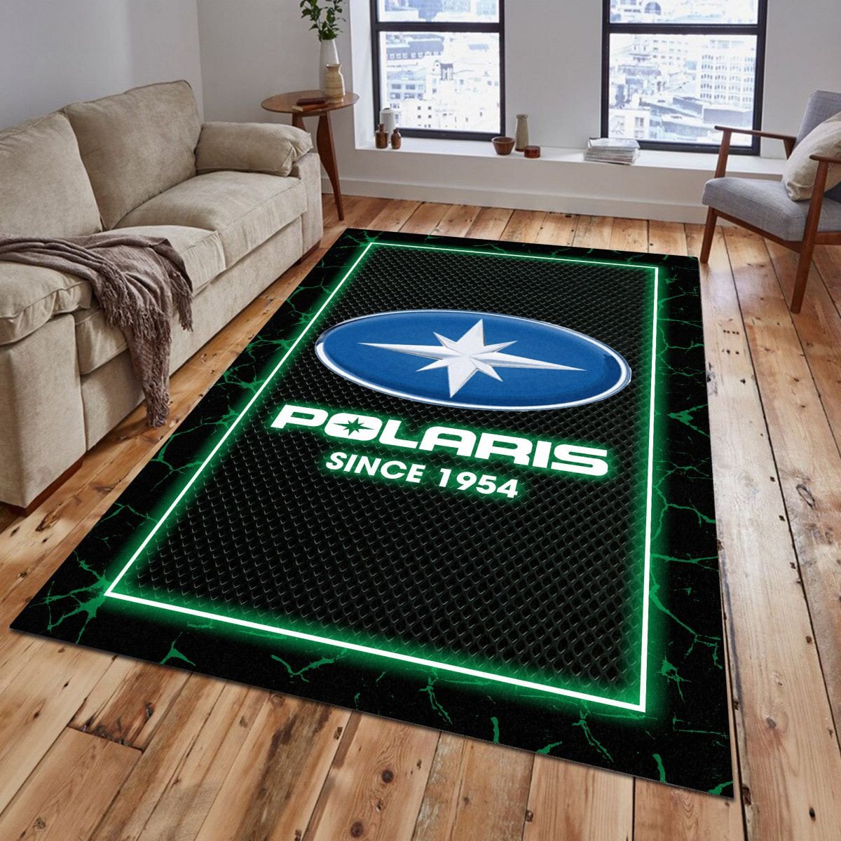 Polaris 05 Teppich - Teppich mit Automotiv-Motiv