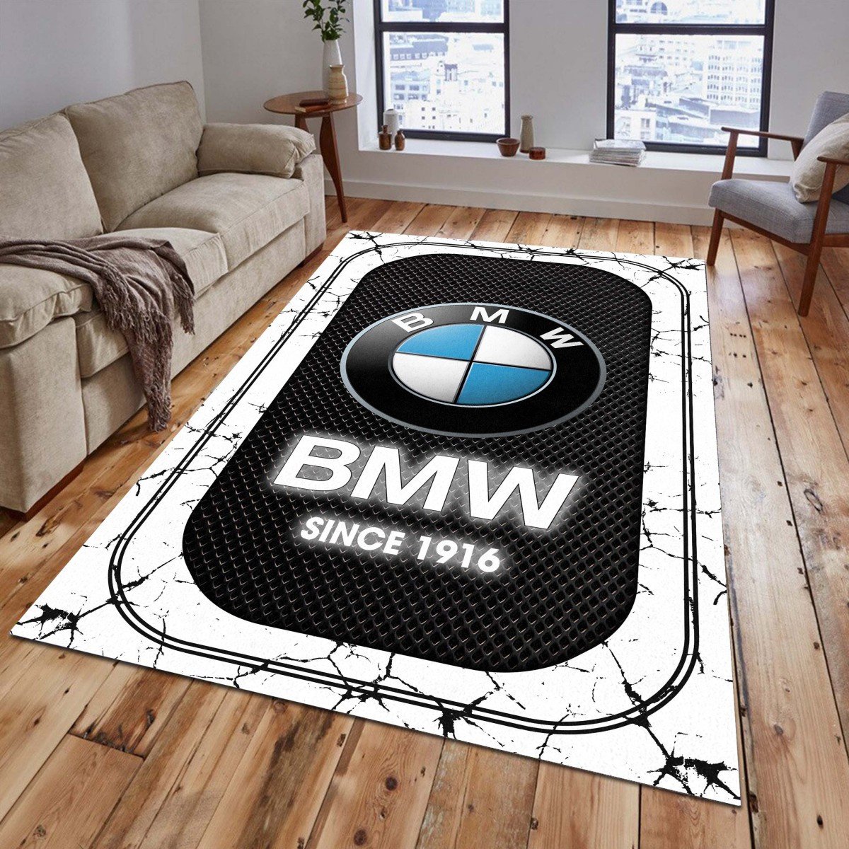 BMW Car 07 Teppich - Teppich mit Automotiv-Motiv