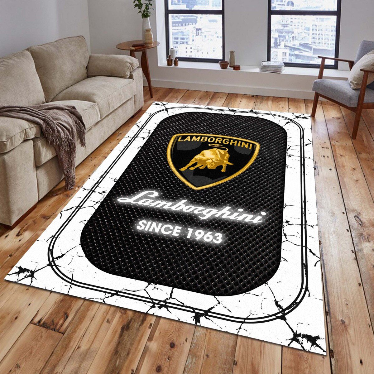 Lamborghini 08 Teppich - Teppich mit Automotiv-Motiv