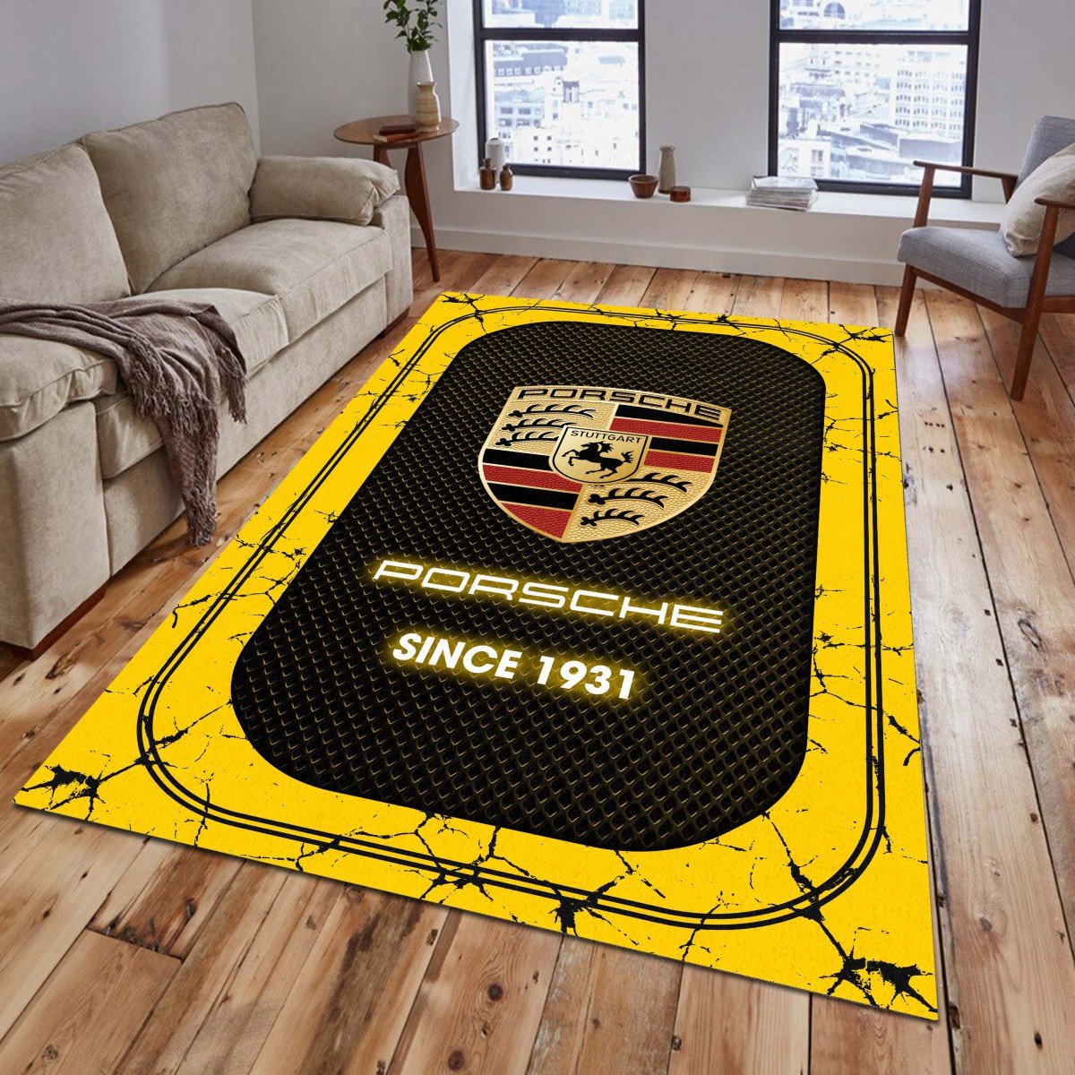 Porsche 08 Teppich - Teppich mit Automotiv-Motiv