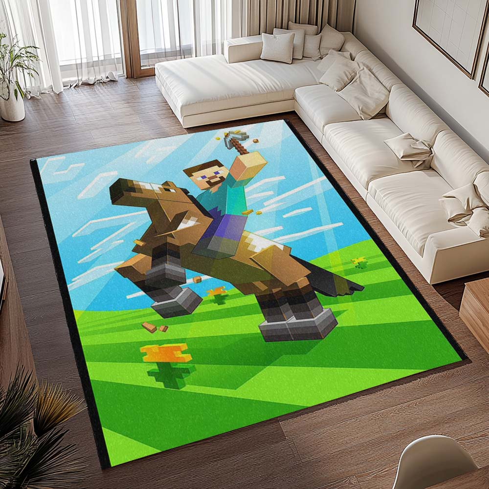 Herobrine Minecraft Charakter auf Pferd Teppich - TOK 2