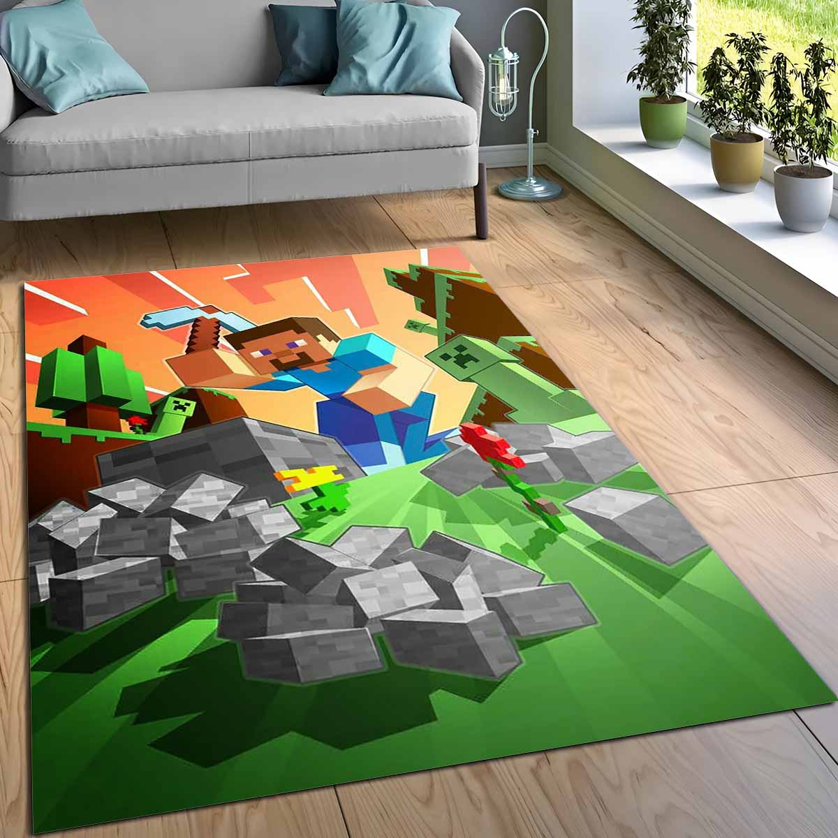 Herobrine Minecraft Charakter 1013 Teppich 3